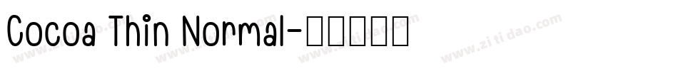 Cocoa Thin Normal字体转换